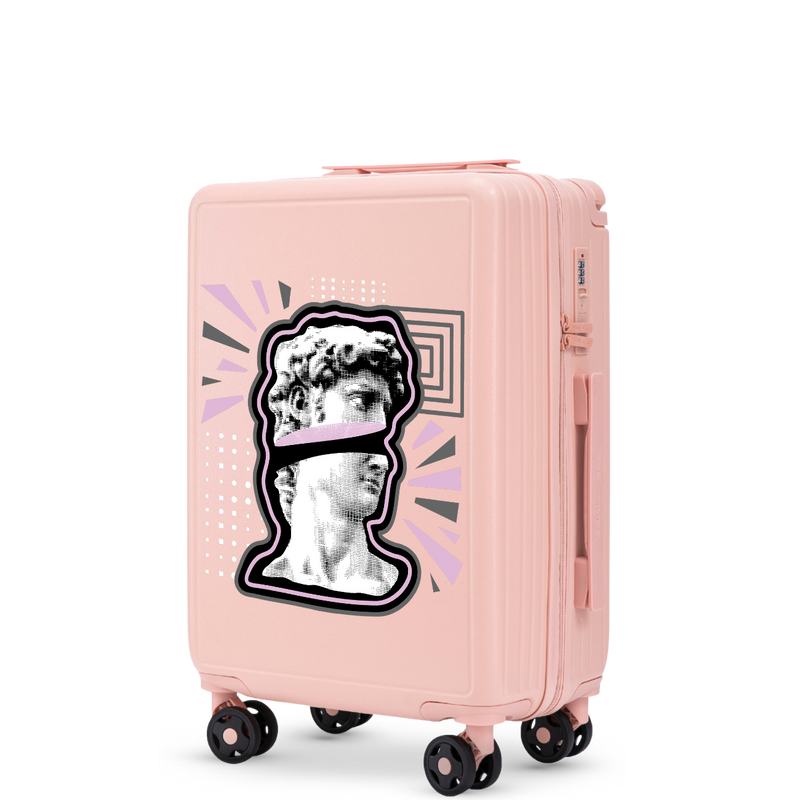 Kabinový kufr Wings ABS+ 20" Přizpůsobený JEMNĚ RŮŽOVÉ POPIERSIE
