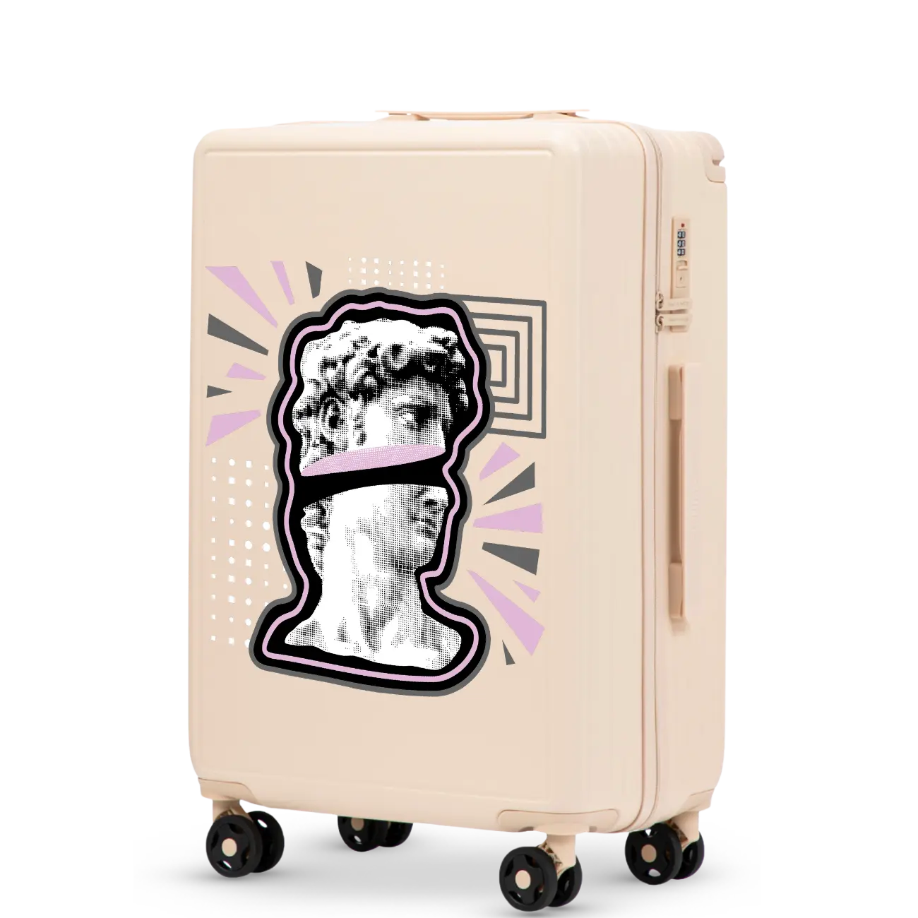Walizka średnia Wings ABS+ 24" Customized DIRTY WHITE POPIERSIE customized