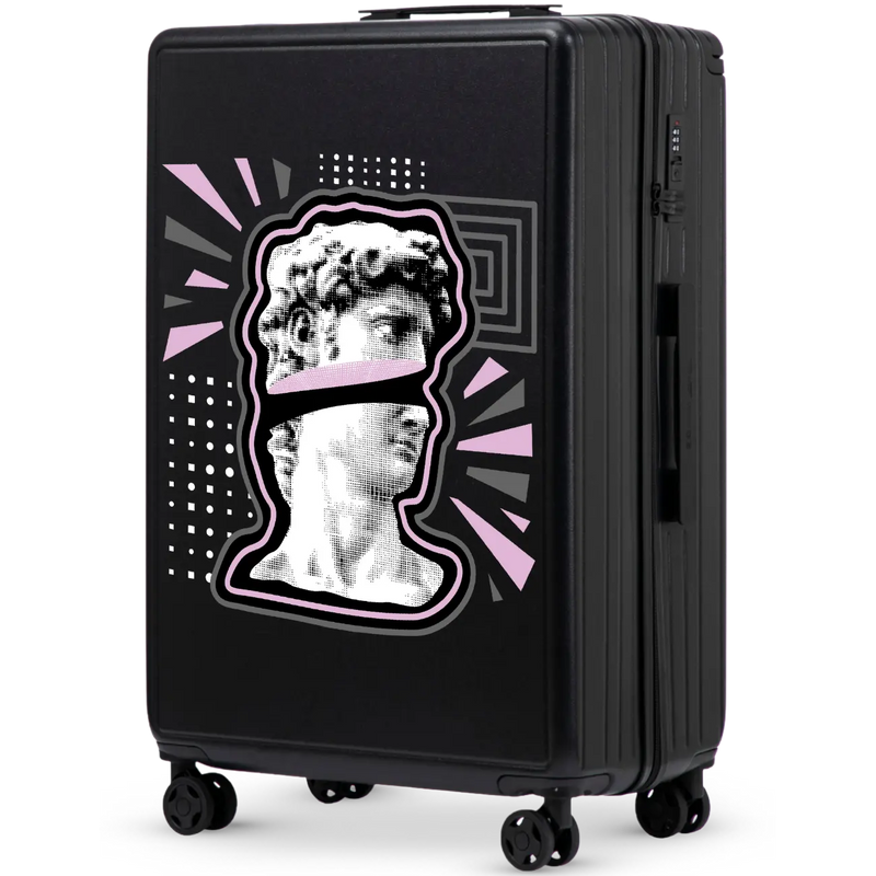 Large Wings ABS+ Suitcase 28" Customized BLACK POPIERSIE