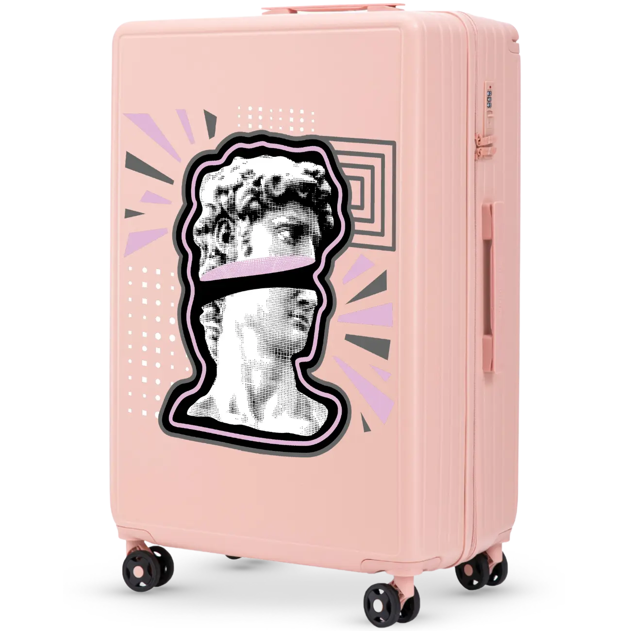 Walizka duża Wings ABS+ 28" Customized SOFT PINK POPIERSIE customized