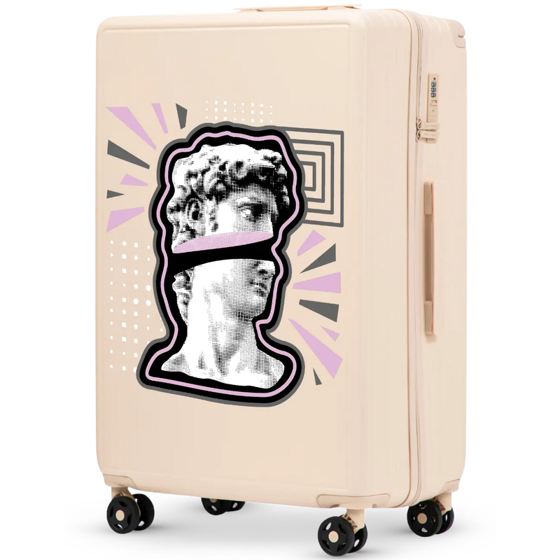Large Wings ABS+ Suitcase 28" Customized DIRTY WHITE POPIERSIE