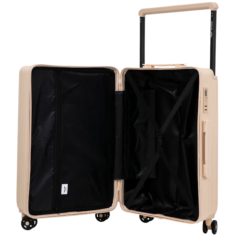 Set of 3 SUITCASES Wings ABS+ Customized DIRTY WHITE POPIERSIE