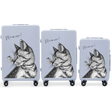 Set di 3 VALIGIE Wings ABS+ Personalizzate AZZURRO PASTELLO MEOW