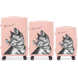 Set 3 Koffer Wings ABS+ Customized SOFT PINK MEOW