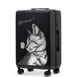Μεσαία βαλίτσα Wings ABS+ 24" Customized BLACK MEOW