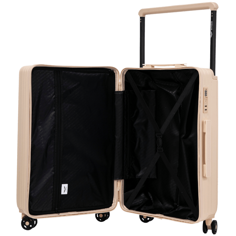 Kabinový kufr Wings ABS+ 20" Přizpůsobený ŠPINAVĚ BÍLÝ MEOW