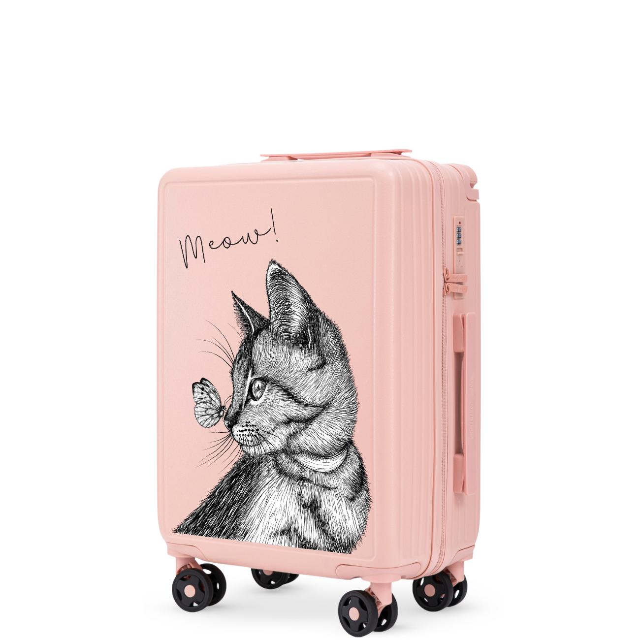 Kabínový kufor Wings ABS+ 20" Customized Jemne ružový ZEUS (1) (1)