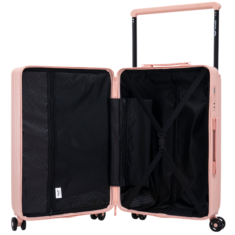 Kabinový kufr Wings ABS+ 20" Přizpůsobený JEMNĚ RŮŽOVÝ PES