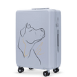 Valigia media Wings ABS+ 24" Personalizzata PASTEL BLUE DOG