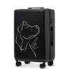 Wings ABS+ 24" middelgrote koffer Customized BLACK DOG