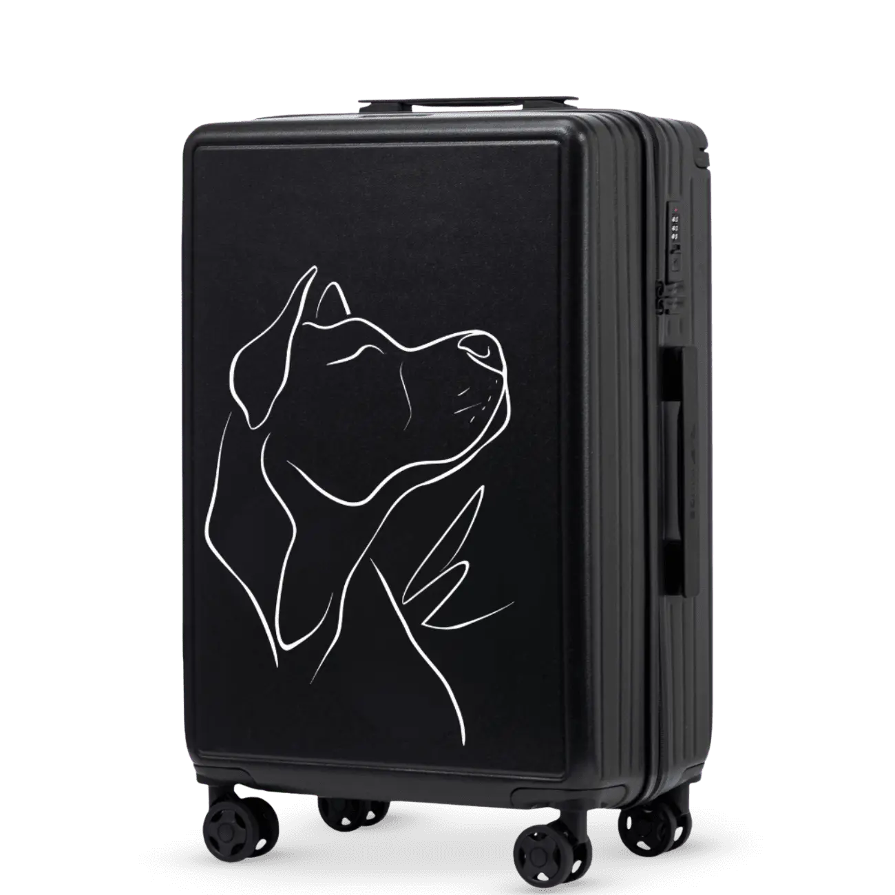 Walizka średnia Wings ABS+ 24" Customized BLACK DOG customized