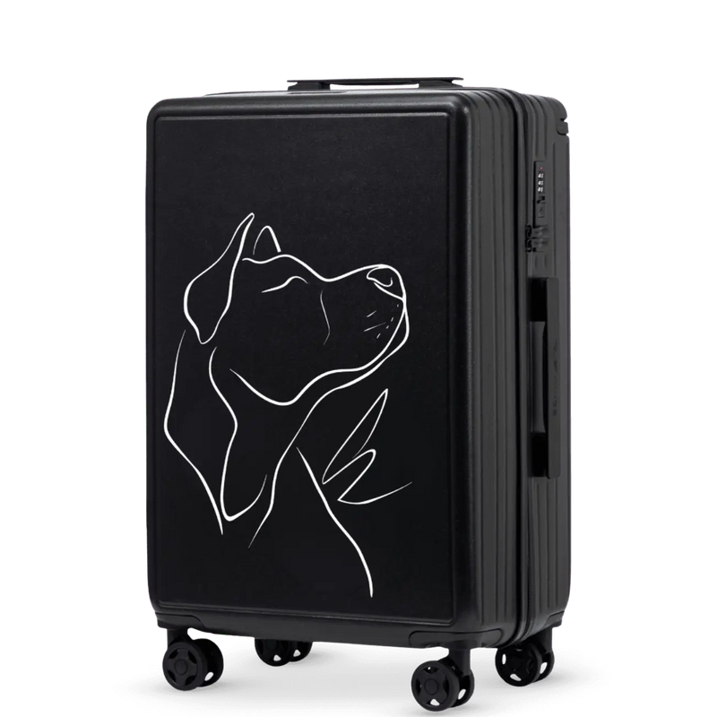 Medium Wings ABS+ Suitcase 24" Customized BLACK DOG