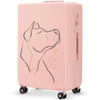 Veliki kofer Wings ABS+ 28" prilagođeni SOFT PINK DOG
