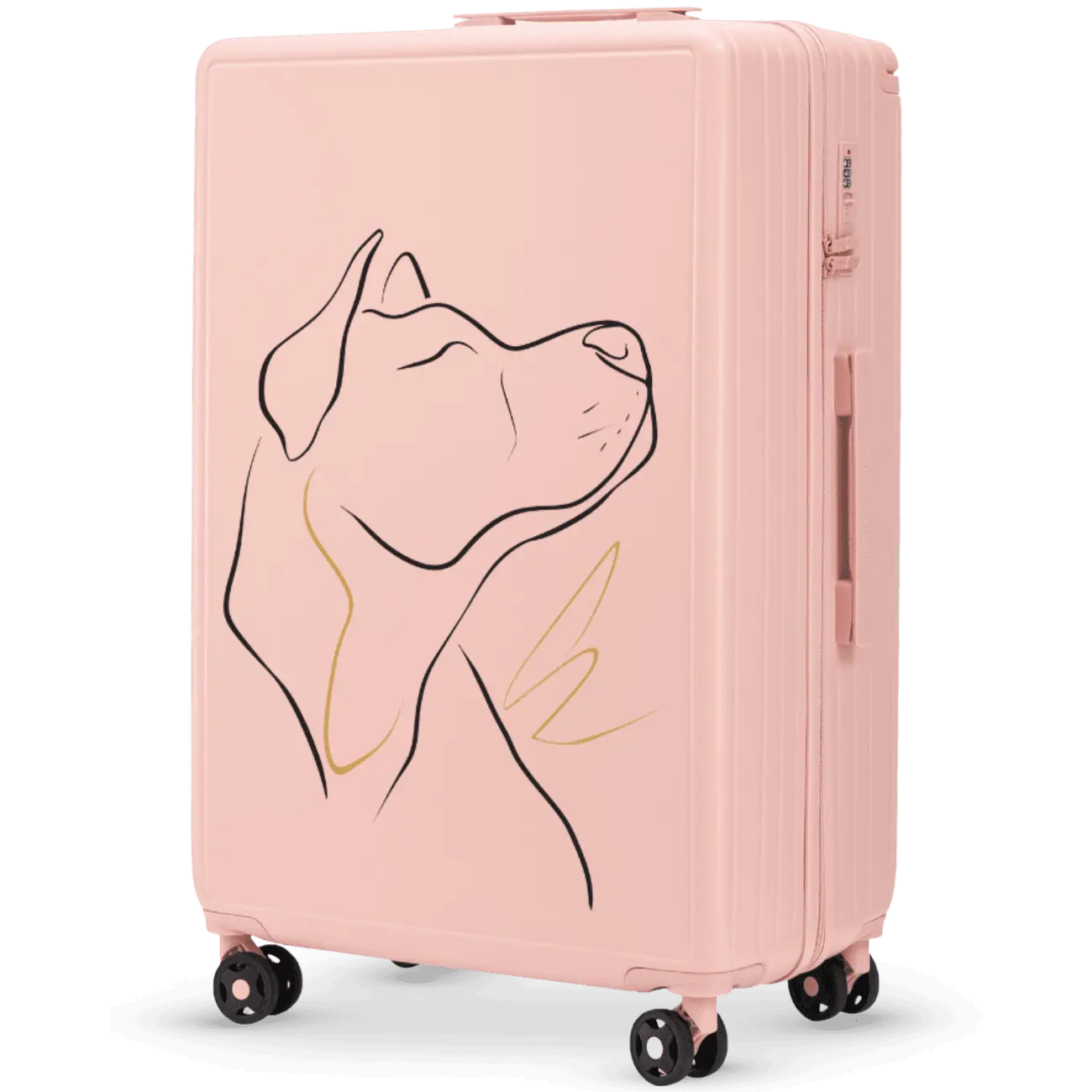 Walizka duża Wings ABS+ 28" Customized SOFT PINK DOG customized