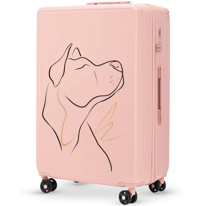 Maleta grande Wings ABS+ 28" Personalizada SOFT PINK DOG