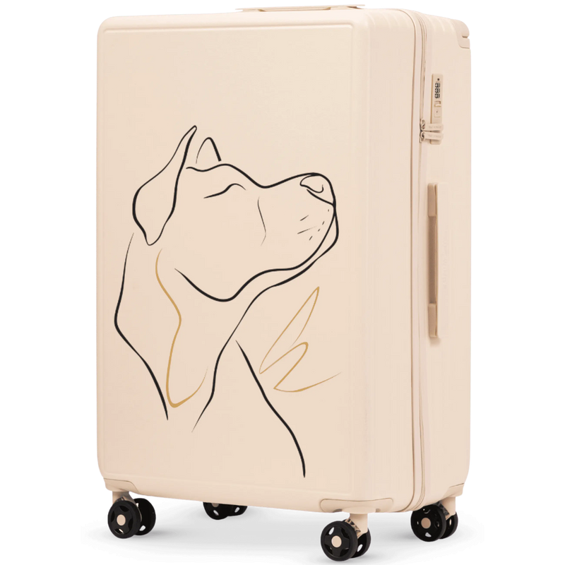 Large Wings ABS+ Suitcase 28" Customized DIRTY WHITE DOG