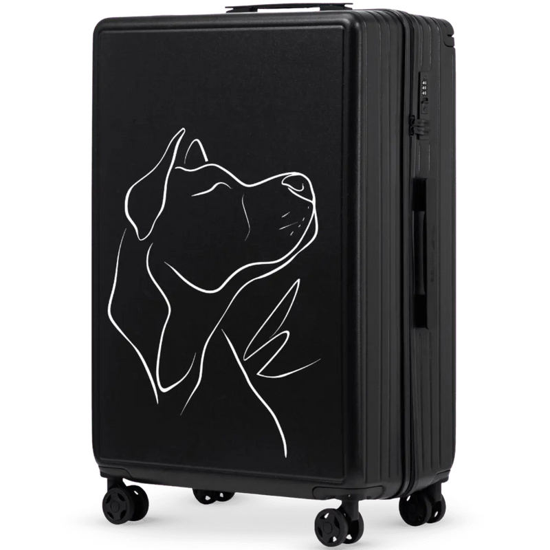 Large Wings ABS+ Suitcase 28" Customized BLACK DOG
