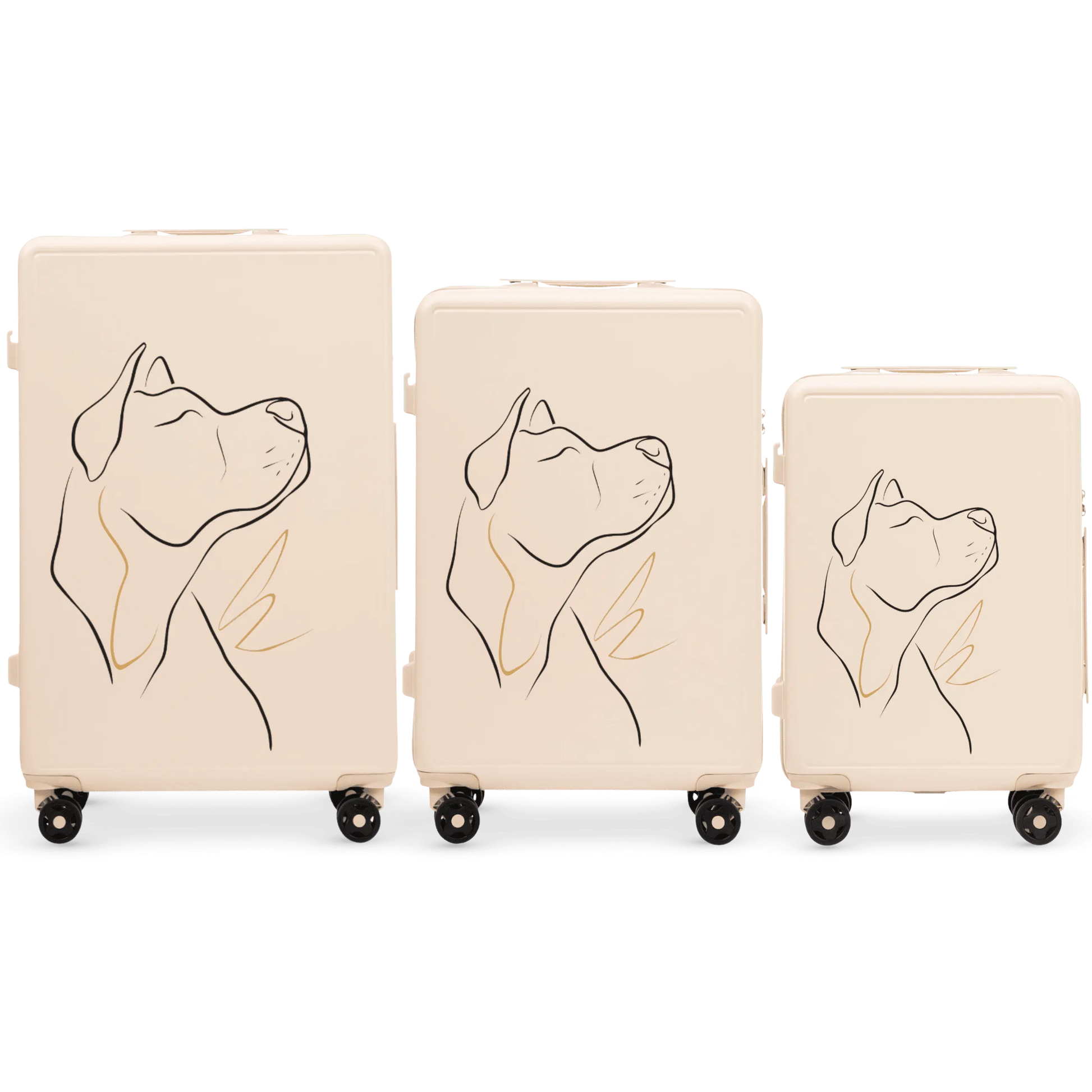 Komplet 3 WALIZEK Wings ABS+ Customized DIRTY WHITE DOG customized