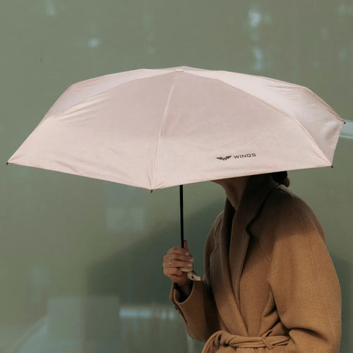 Джобен чадър WINGS Розово