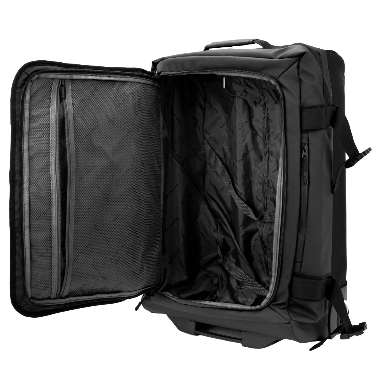 WINGS pehme keskmise suurusega kohver 24" ROOK must