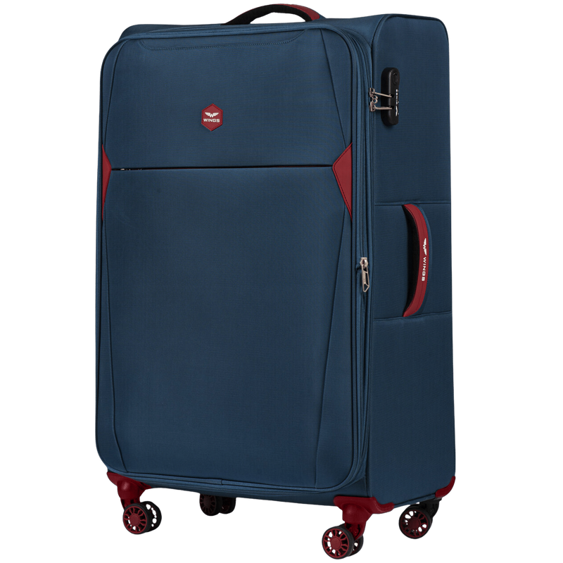 Liela mīksta koferis DIPPER Wings 28" ZILS