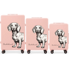 Set van 3 Wings ABS+ Customized SOFT PINK JAMNIK-koffers