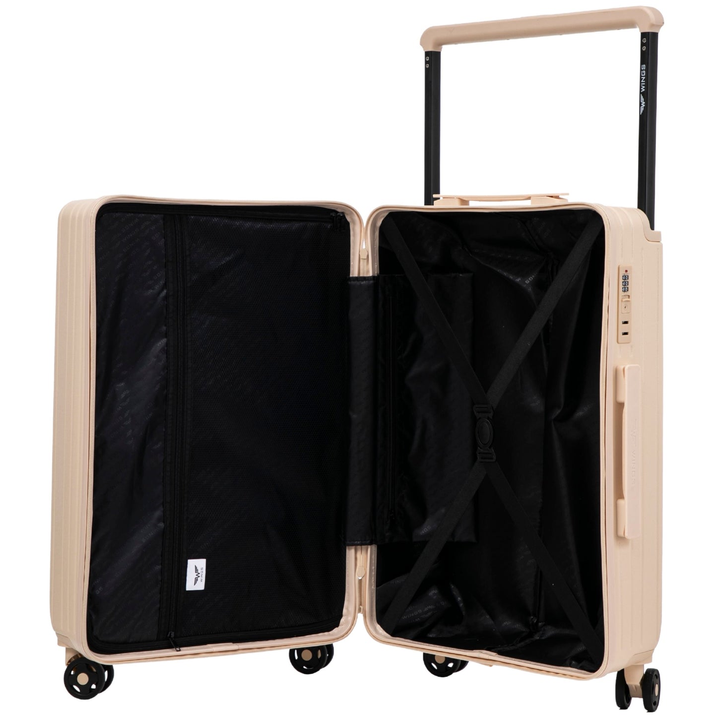 Waliză de cabină Wings ABS+ 20" personalizată DIRTY WHITE LIPS