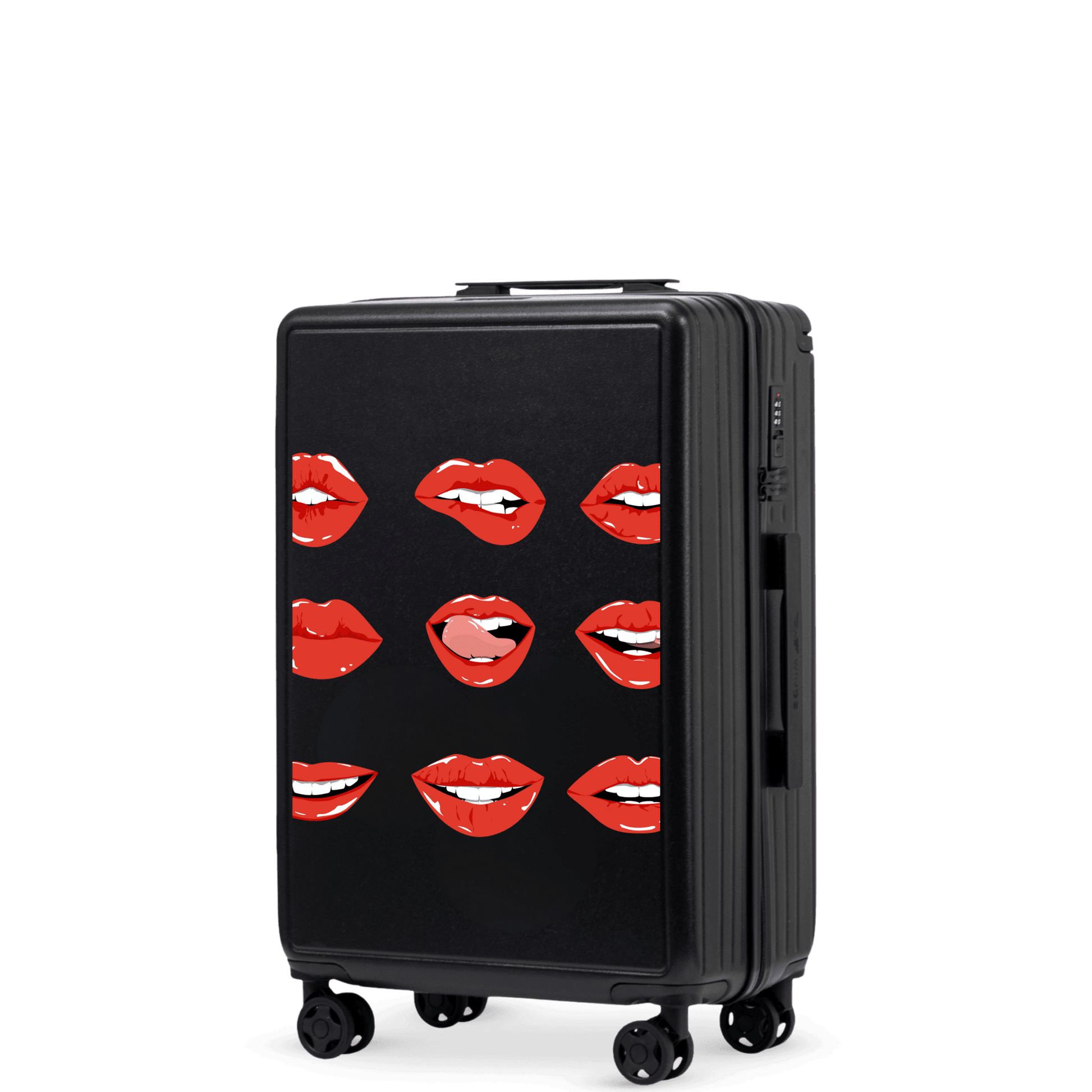 Кабинен куфар Wings ABS+ 20" Customized BLACK LIPS