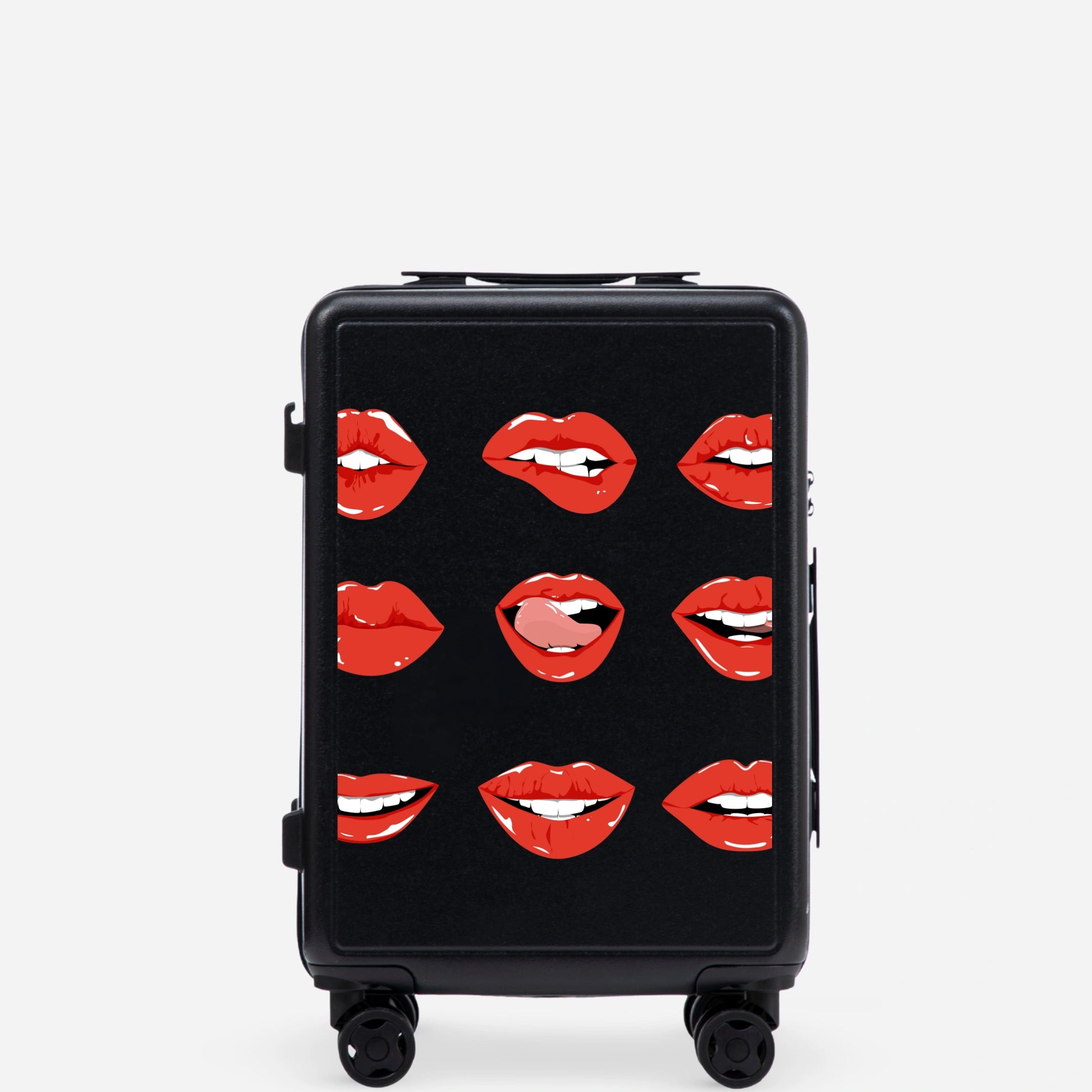 Кабинен куфар Wings ABS+ 20" Customized BLACK LIPS