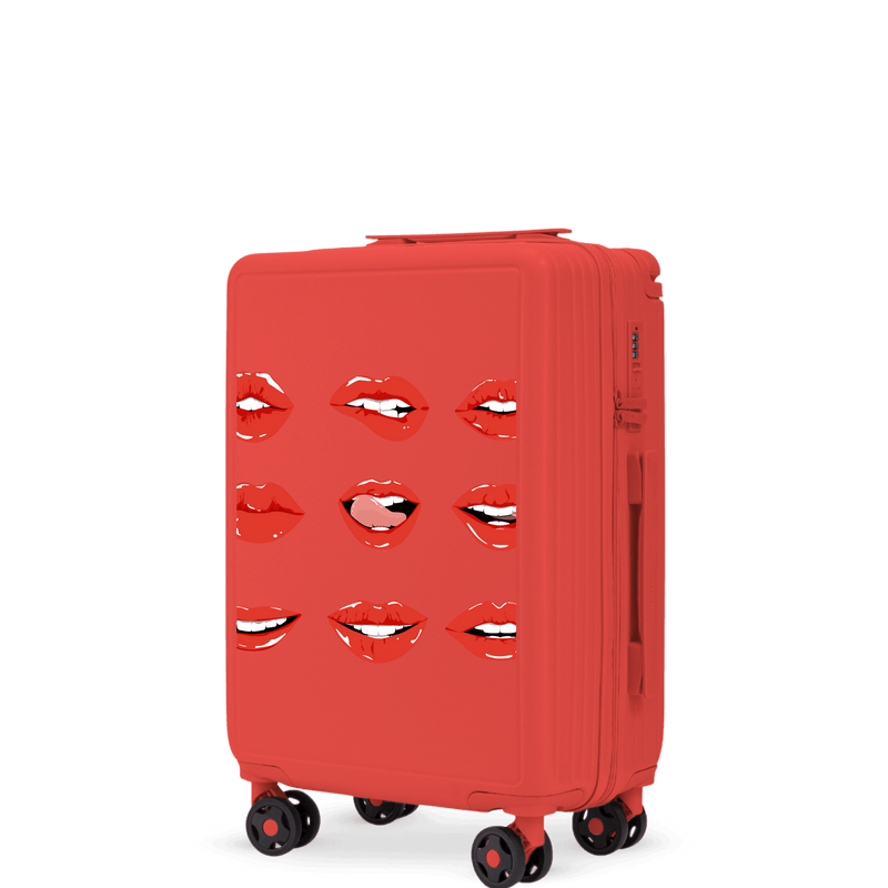 Kabinový kufr Wings ABS+ 20" Přizpůsobený ČERVENÉ RTY