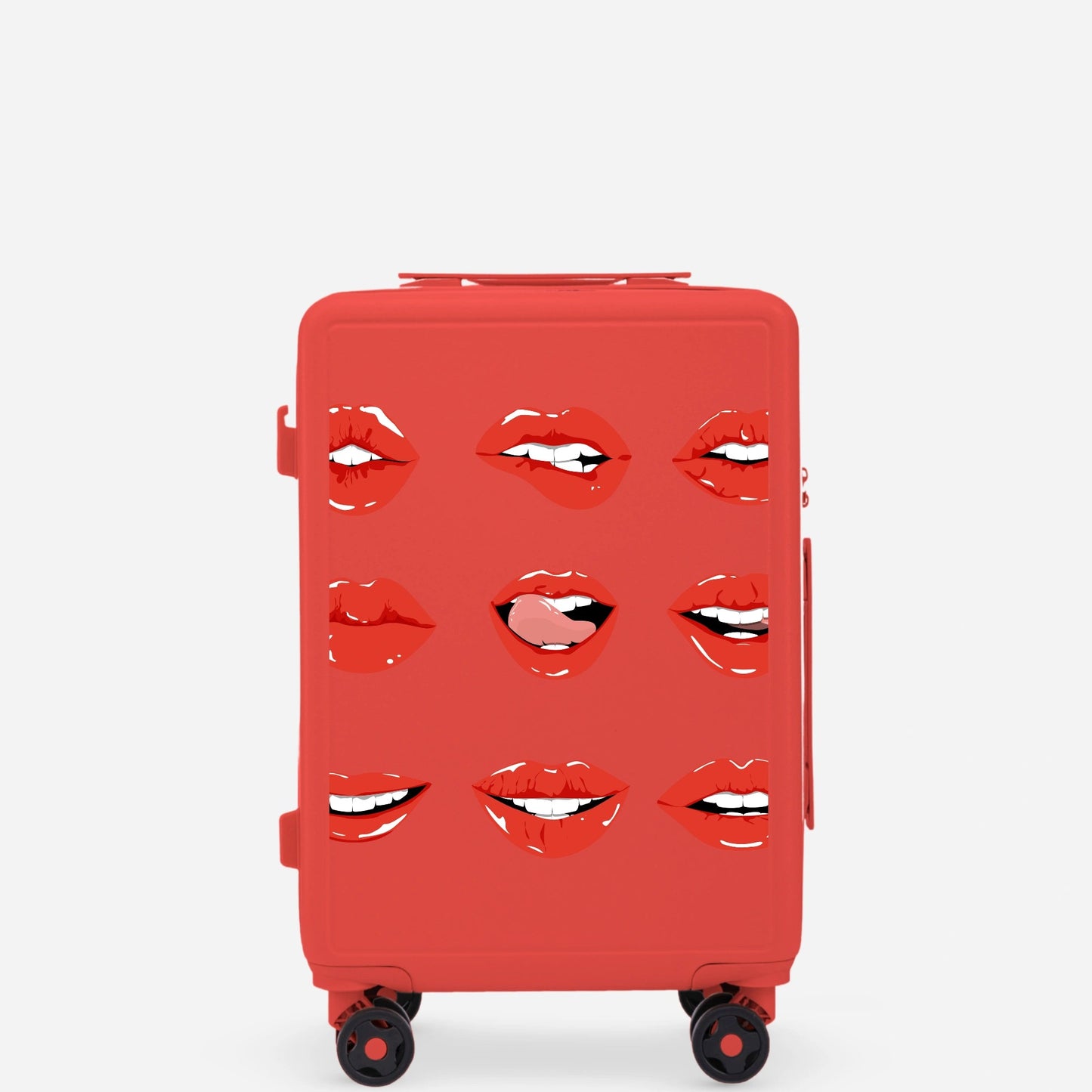 Walizka kabinowa Wings ABS+ 20" Customized  RED LIPS customized