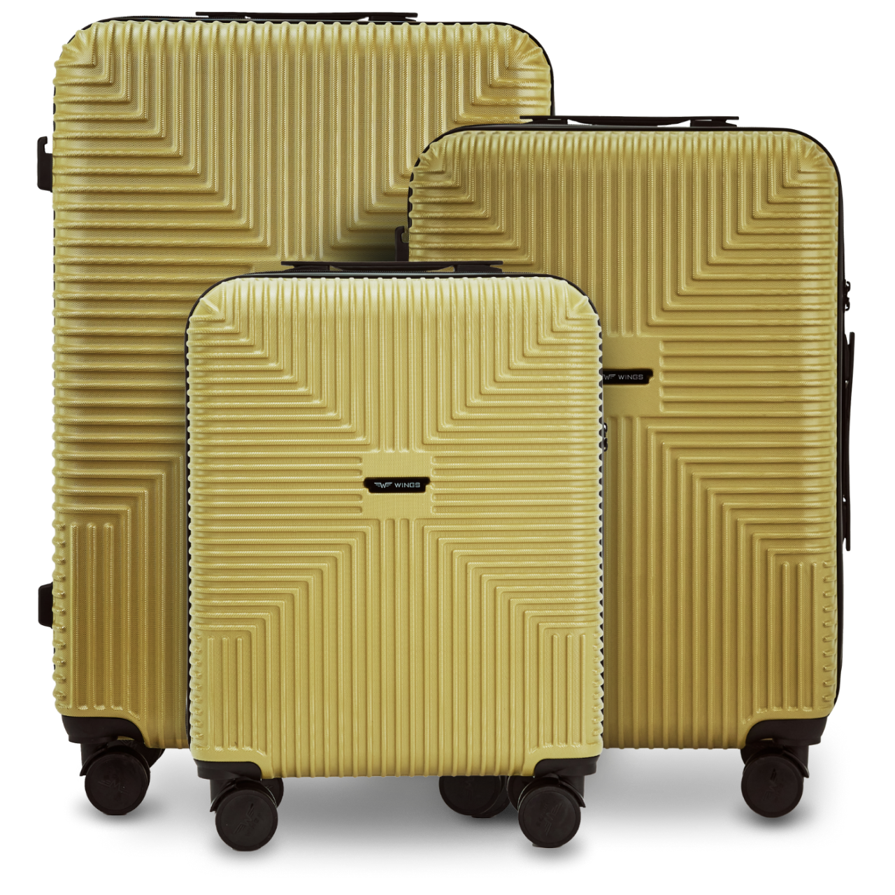 Komplet 3 walizek WINGS PC ECO JACKDAW TEA GREEN JACKDAW COLLECTION