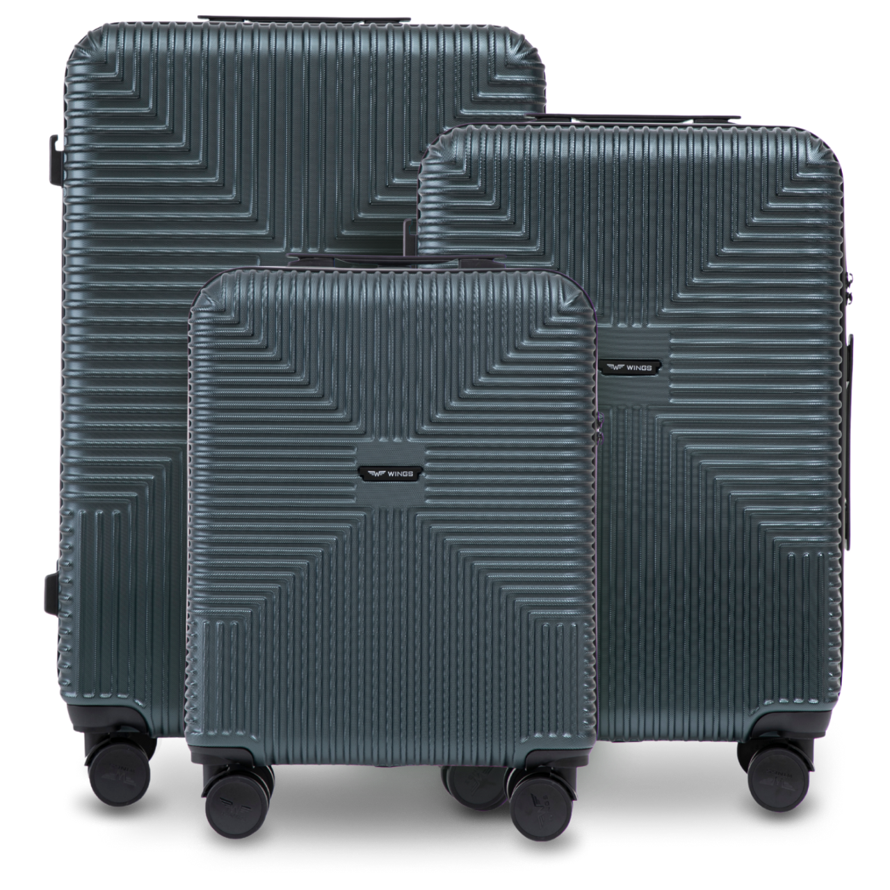 Komplekt 3 kohvrit WINGS PC ECO JACKDAW TUME ROHELINE