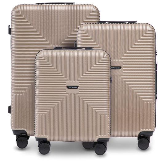Komplet 3 walizek WINGS PC ECO CHAMPAGNE JACKDAW COLLECTION