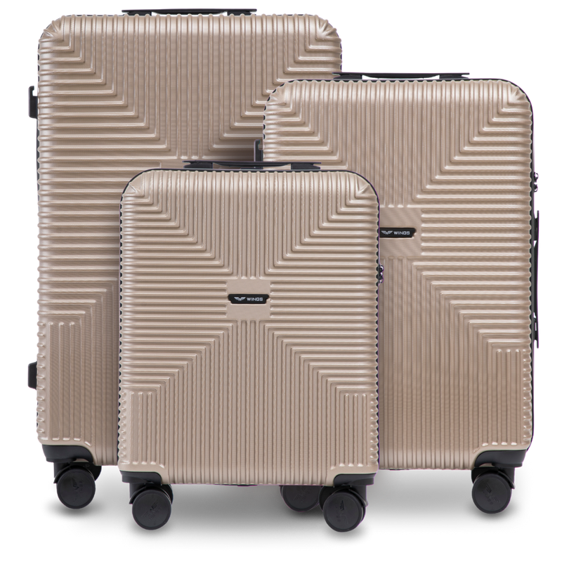 Juego de 3 maletas WINGS PC ECO CHAMPAGNE