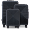 Komplektas 3 WINGS PC ECO JUODŲ lagaminų