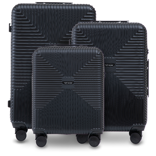 Komplet 3 walizek WINGS PC ECO BLACK JACKDAW COLLECTION