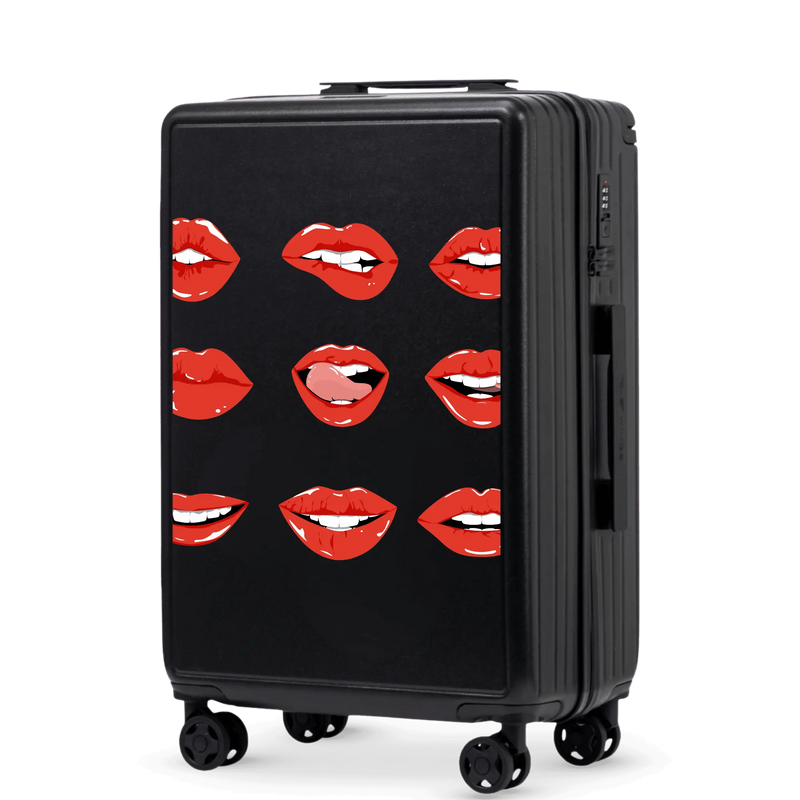 Medium Wings ABS+ Suitcase 24" Customized BLACK LIPS