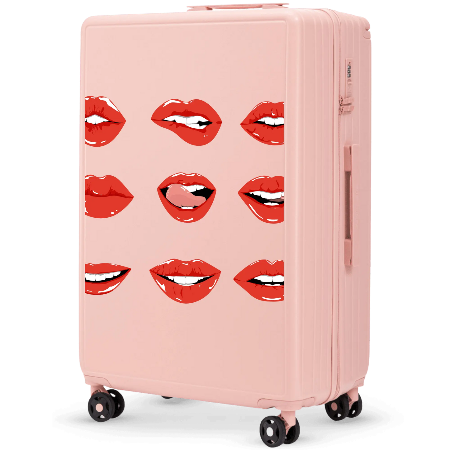 Walizka duża Wings ABS+ 28" Customized SOFT PINK LIPS customized