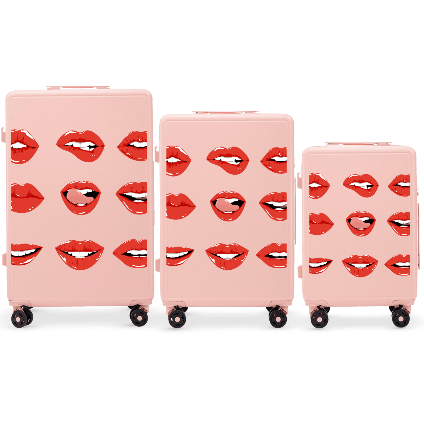 Set 3 Koffer Wings ABS+ Customized SOFT PINK LIPS