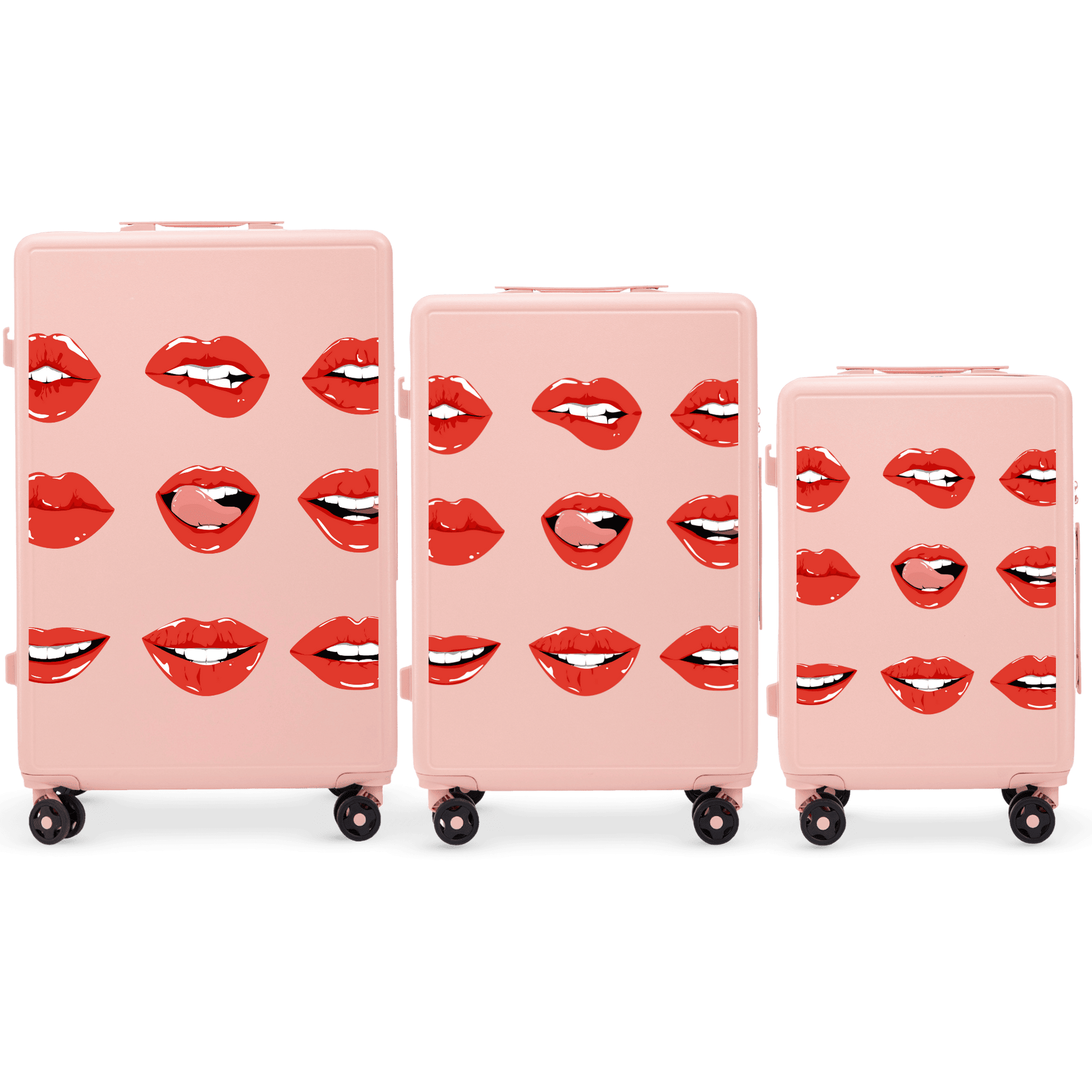 Set 3 Koffer Wings ABS+ Customized SOFT PINK LIPS