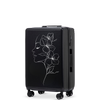 Kabínový kufor Wings ABS+ 20" Customized BLACK FLOWER