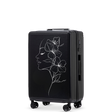 Waliză de cabină Wings ABS+ 20" Personalizată BLACK FLOWER