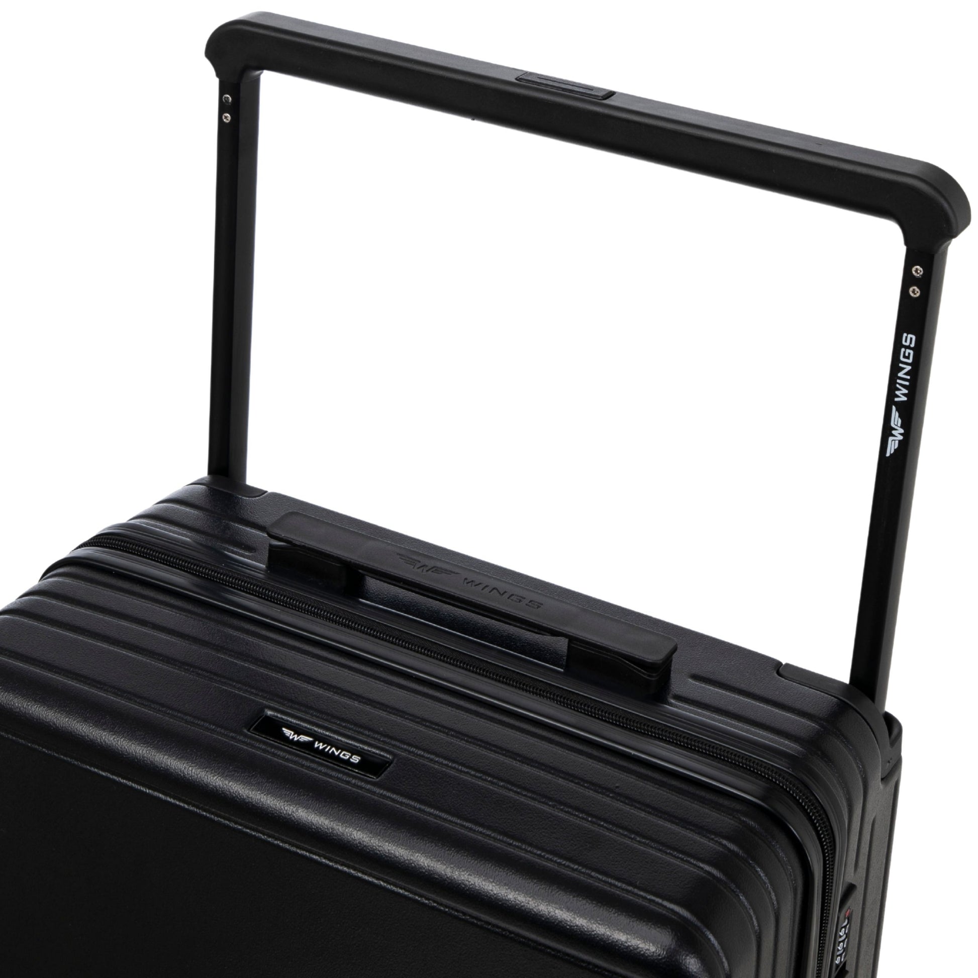 Kabínový kufor Wings ABS+ 20" Customized BLACK FLOWER