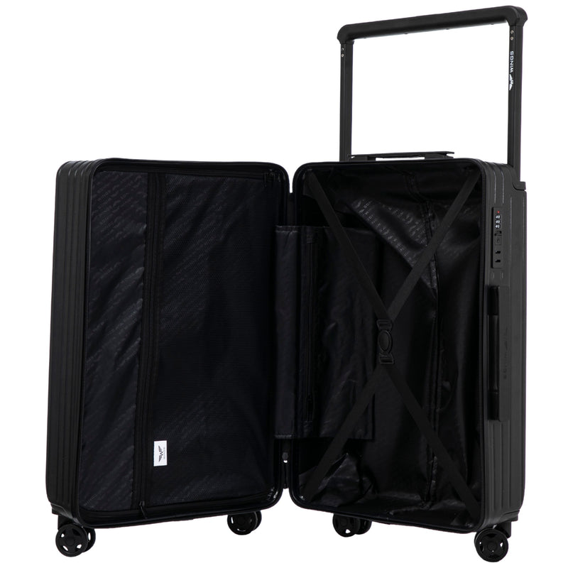 Kabinový kufr Wings ABS+ 20" Přizpůsobený ČERNÁ KVĚTINA