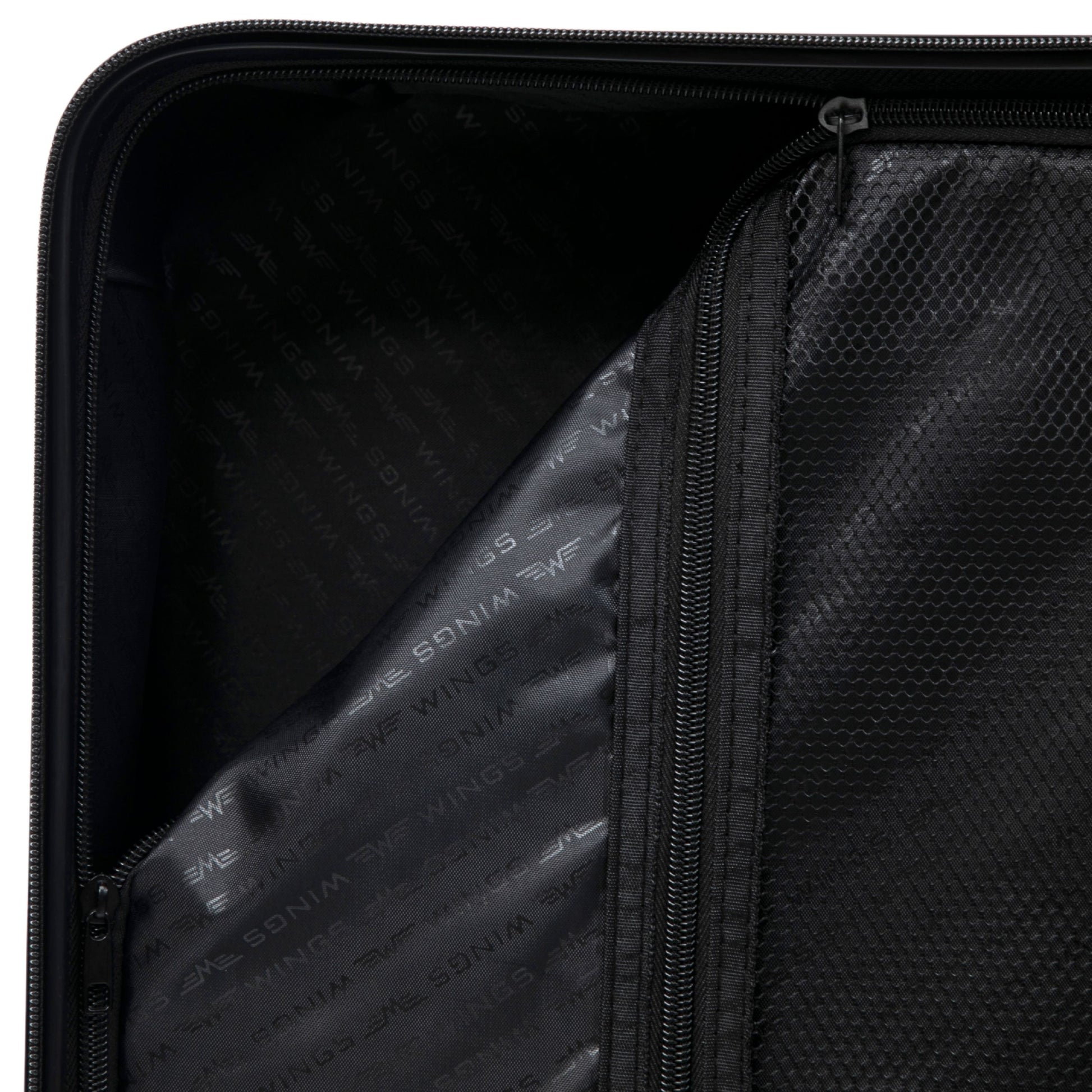 Kabínový kufor Wings ABS+ 20" Customized BLACK FLOWER