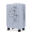 Mittlerer Koffer Wings ABS+ 24" Customized PASTELLBLAUE BLUME