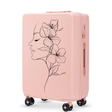 Valiză medie Wings ABS+ 24" Personalizată SOFT PINK FLOWER