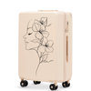 Середня валіза Wings ABS+ 24" Customized DIRTY WHITE FLOWER