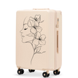 Waliză medie Wings ABS+ 24" Personalizată DIRTY WHITE FLOWER